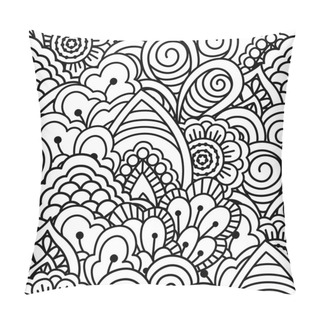Personality  Seamless Black And White Background. Pillow Covers