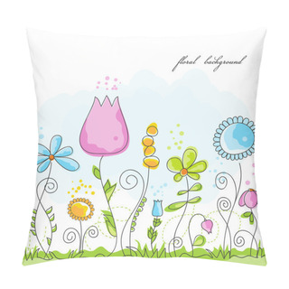 Personality  Vector Summer Floral Background Pillow Covers