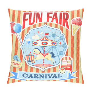 Personality  Vintage Carnival Poster Template Pillow Covers