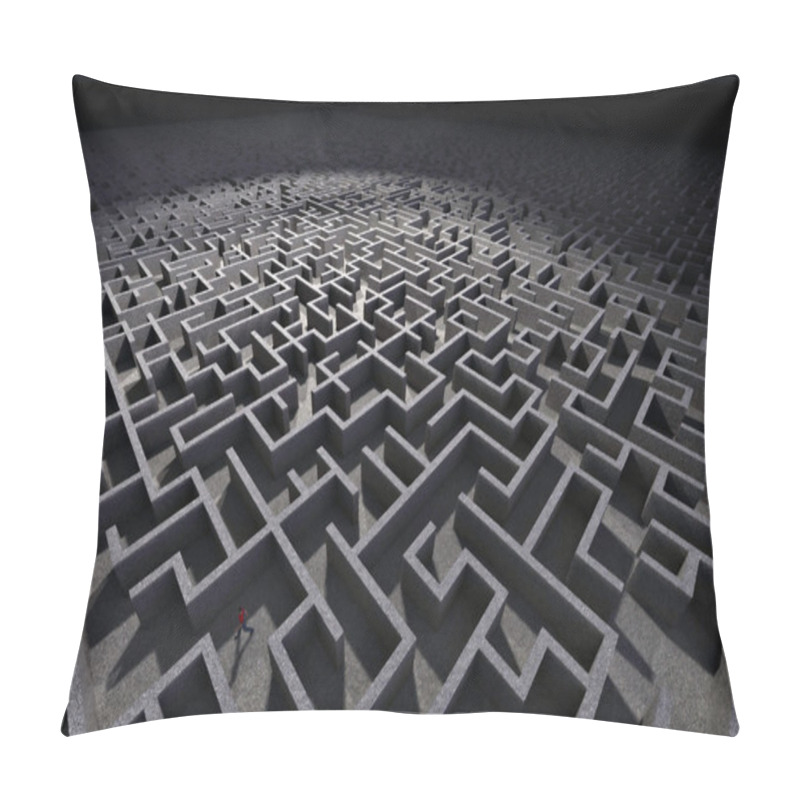 Personality  Man in labyrinth pillow covers