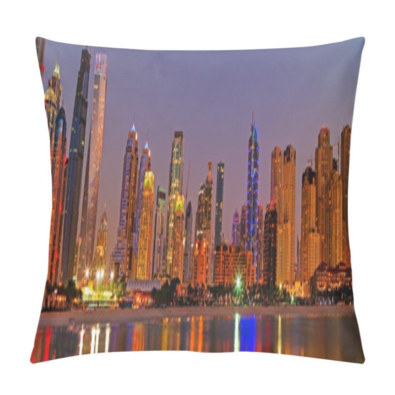 Personality  Dubai Marina Panorama Pillow Covers