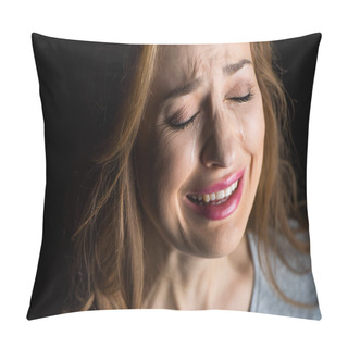 Personality  Young Woman Crying Pillow Covers