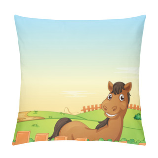 Personality  Horse In Farm Pillow Covers