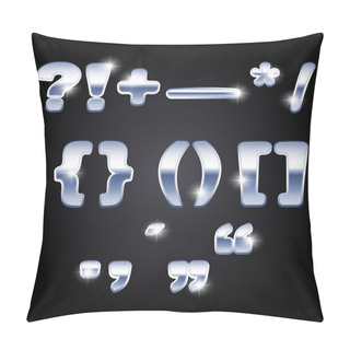 Personality   Set Of Punctuation Marks, Vector Illustration Pillow Covers