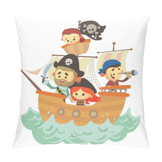 Personality  Pirate Ship With Pirates  Pillow Covers