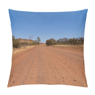 Personality  A Dry Path Of Sand In The Australian Outback Ends In The Desert Pillow Covers