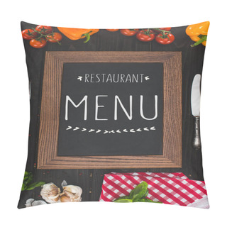 Personality  Menu, Cutlery And Vegetables  Pillow Covers