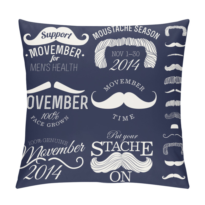 Personality  Moustache emblems pillow covers