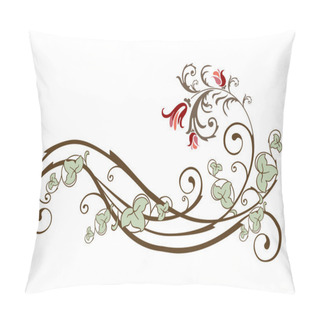 Personality  Vintage Design Element With Flowers And Ivy Pillow Covers