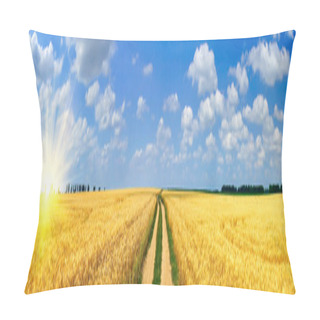 Personality  Fun Sun And Field Full Of Wheat Pillow Covers