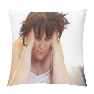Personality  Depressed Overweight Woman Pillow Covers