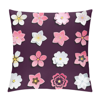 Personality  Set Of Cherry Blossom, Sakura Flowers Pillow Covers