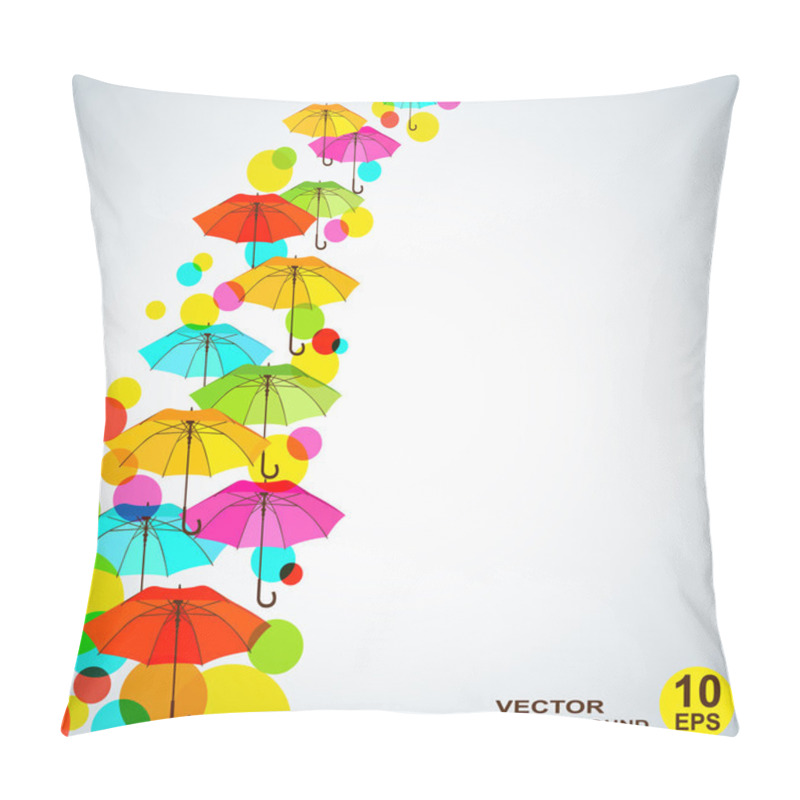 Personality  Abstrakt Background With Bright Colorful Umbrellas Pillow Covers