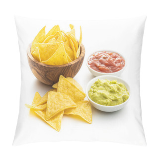 Personality  Corn Nacho Chips With Avocado And Tomato Dip.  Pillow Covers