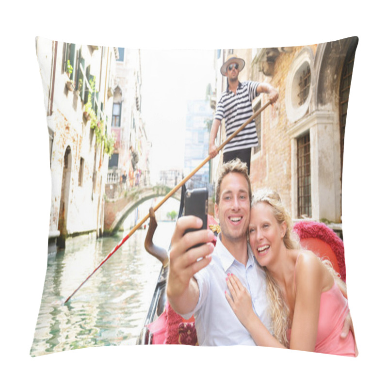 Personality  Couple in Venice on Gondole ride romance pillow covers