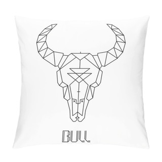 Personality  Bull Skull On White Pillow Covers