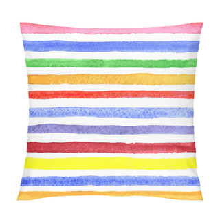 Personality  Watercolor Seamless Pattern With Color Stripes.  Pillow Covers