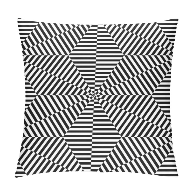 Personality  Seamless diamonds and triangles op art pattern. Star shape. Geometric texture. Vector illustration. pillow covers