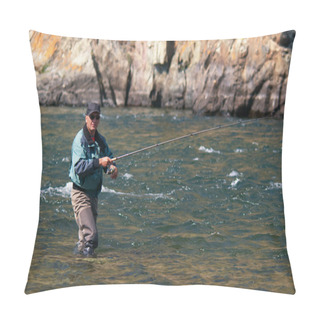 Personality  Fly Fishing In Mongolia Pillow Covers