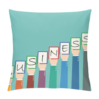 Personality  Businessman Hold Business Wording Tag Pillow Covers