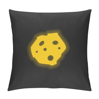 Personality  Asteroid Yellow Glowing Neon Icon Pillow Covers