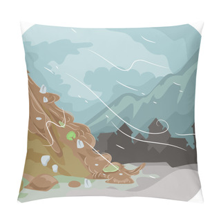 Personality  Mudflow Landslide Danger Pillow Covers