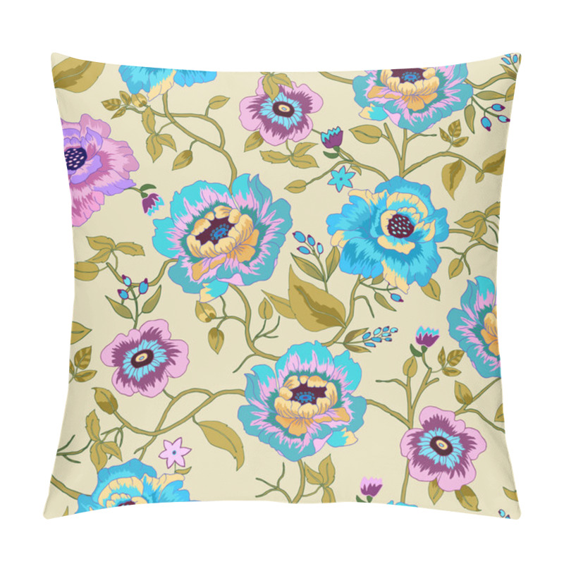 Personality  Vector Illustration Of Floral Seamless. Isolated Colorful Flower Pillow Covers