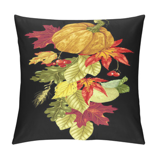 Personality  Vector Decorative Element With Autumn Elements For Harvest Season And Thanksgiving Day Pillow Covers