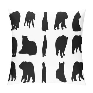Personality  Silhouette Bear Collection Pillow Covers