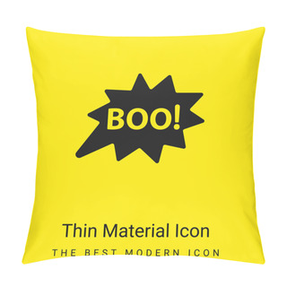 Personality  Boo Minimal Bright Yellow Material Icon Pillow Covers