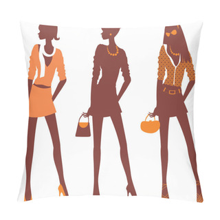 Personality  Fashionable Female Silhouettes Pillow Covers