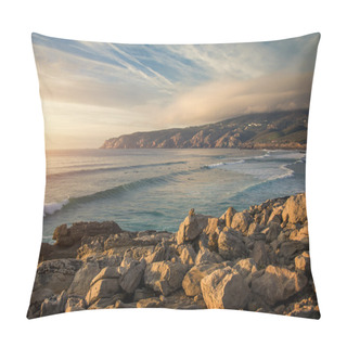 Personality  Seascape At Guincho Beach Pillow Covers