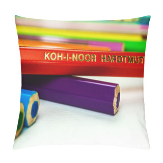 Personality  Kharkov, Ukraine - June 15, 2021: Koh-I-Noor Hartdmuth Polycolor Drawing Pencil Pillow Covers