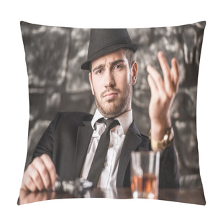 Personality  Gangster. Pillow Covers