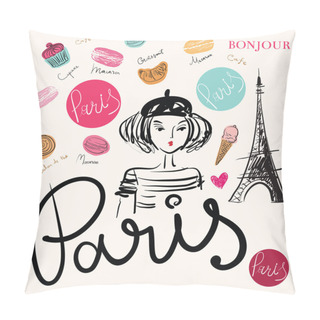 Personality  Hand Drawn Eiffel Tower Pillow Covers