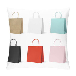 Personality  Gift Paper Colorful Bags Set, With Gradient Mesh, Vector Illustration Pillow Covers