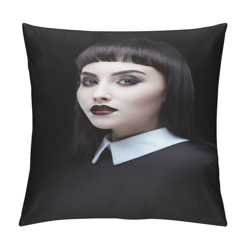 Personality  Gothic brunette girl pillow covers