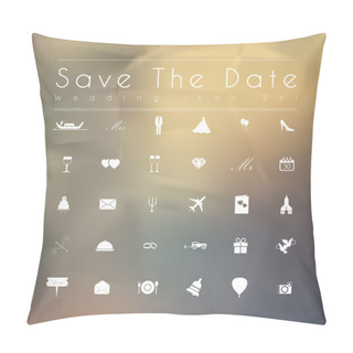 Personality  Wedding Planner Icons Pillow Covers