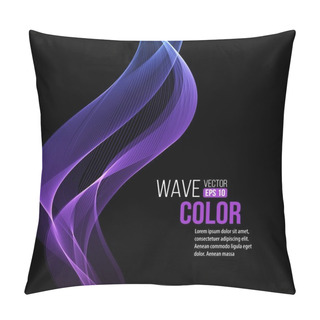 Personality  Abstract Smooth  Light Lines Vector Background. Pillow Covers