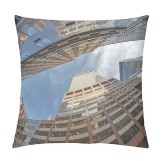 Personality  Upward View Of New York City Skyscrapers Pillow Covers