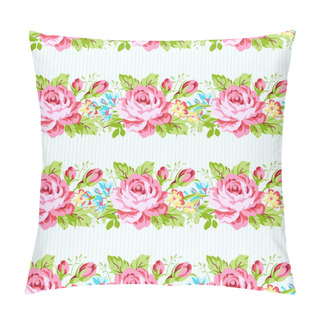 Personality  Floral Pattern With Garden Pink Roses Pillow Covers