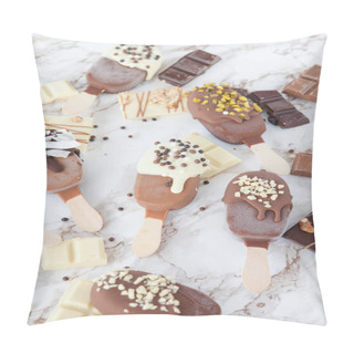 Personality  Frozen Popsicles With Chocolate Pillow Covers