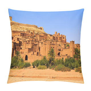 Personality  Dry River At The Kasbah Ait Ben Haddou In The Atlas Mountains Of Pillow Covers