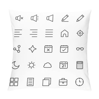 Personality  User Interface Colored Line Vector Icons 8 Pillow Covers
