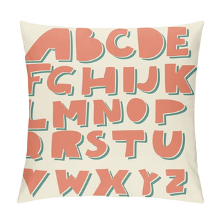 Personality  Funky Latin Alphabets Pillow Covers
