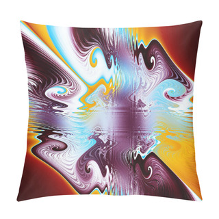 Personality  Abstract Fractal Art Background Illustration Space Geometry. Background Consists Fractal Multicolor Texture And Suitable For Use In Projects Imagination, Creativity And Design Pillow Covers