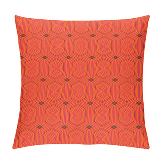 Personality  Retro Pattern With Oval Shapes In 1950s Style Pillow Covers