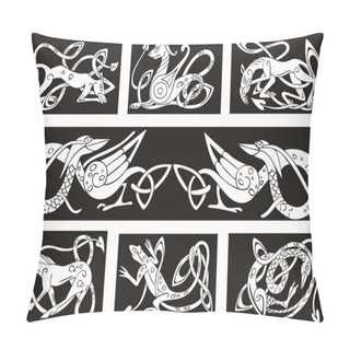 Personality  Celtic Knot Patterns Wuth Animals Pillow Covers