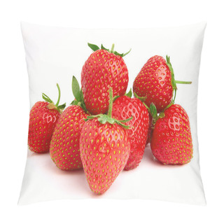 Personality  Strawberries Isolated Over White Background Pillow Covers