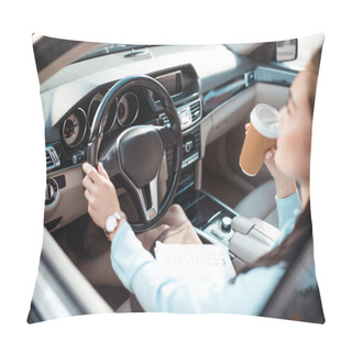 Personality  Woman Driving Car Pillow Covers